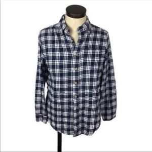 Brandy Melville blue and white plaid flannel